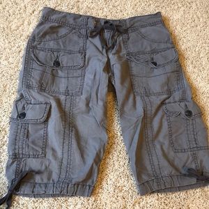 Grey cargo shorts